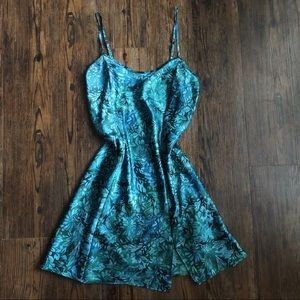 Vintage Tropical Floral Nighty Slip